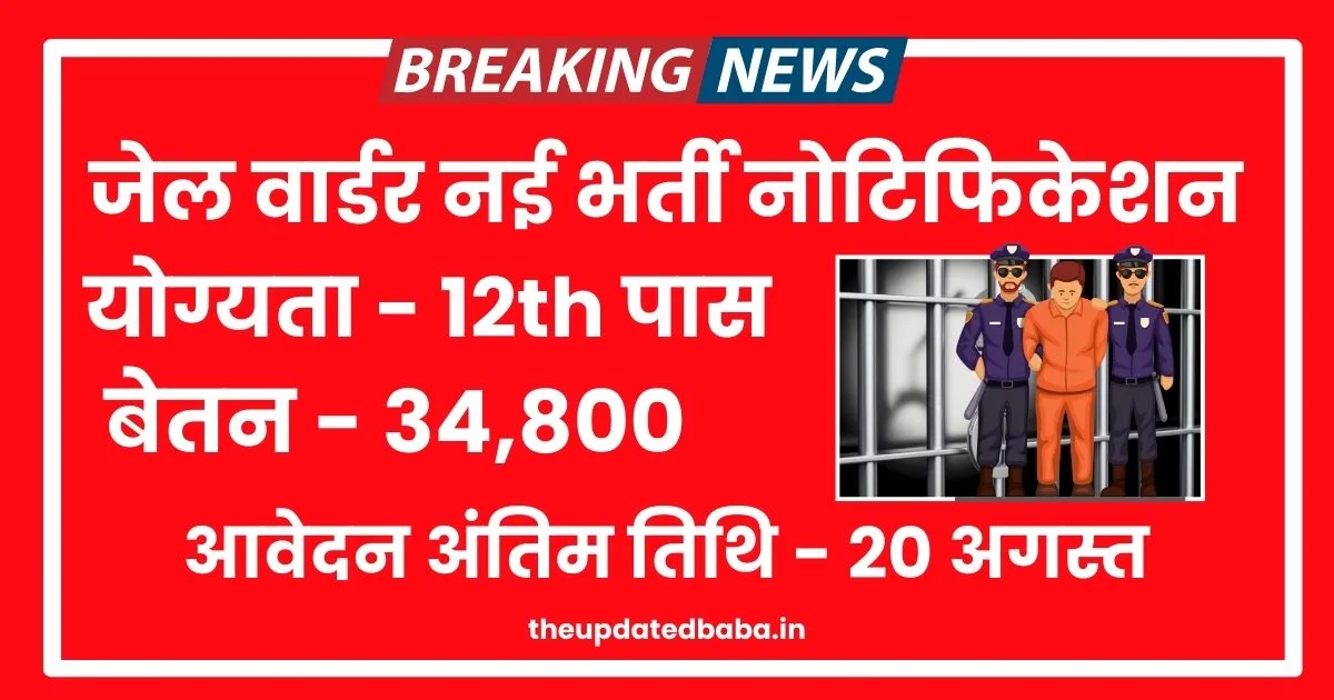 Jail Warder Vacancy Notification